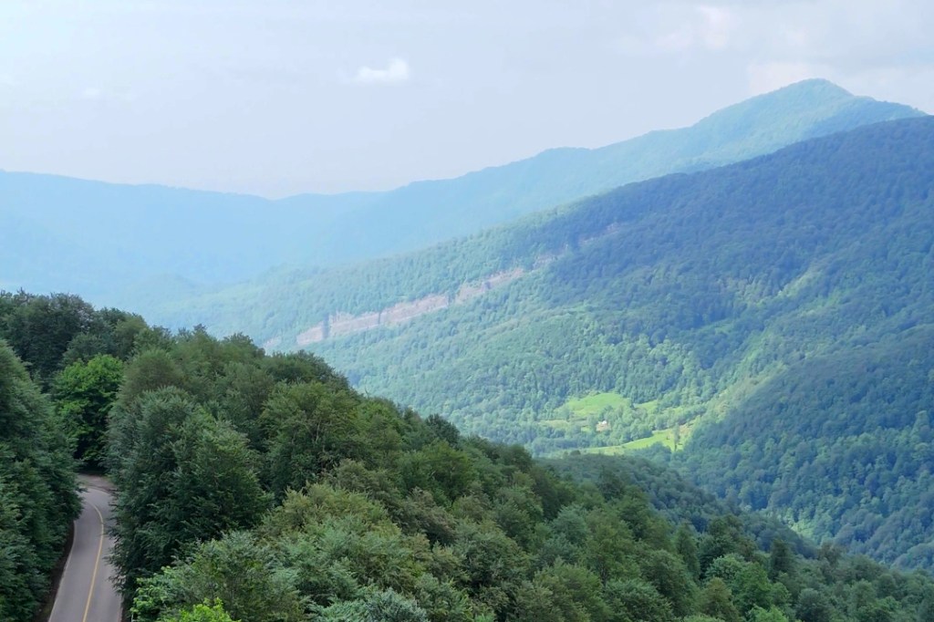 Drone view of Hyrcanian forests in Gilan province