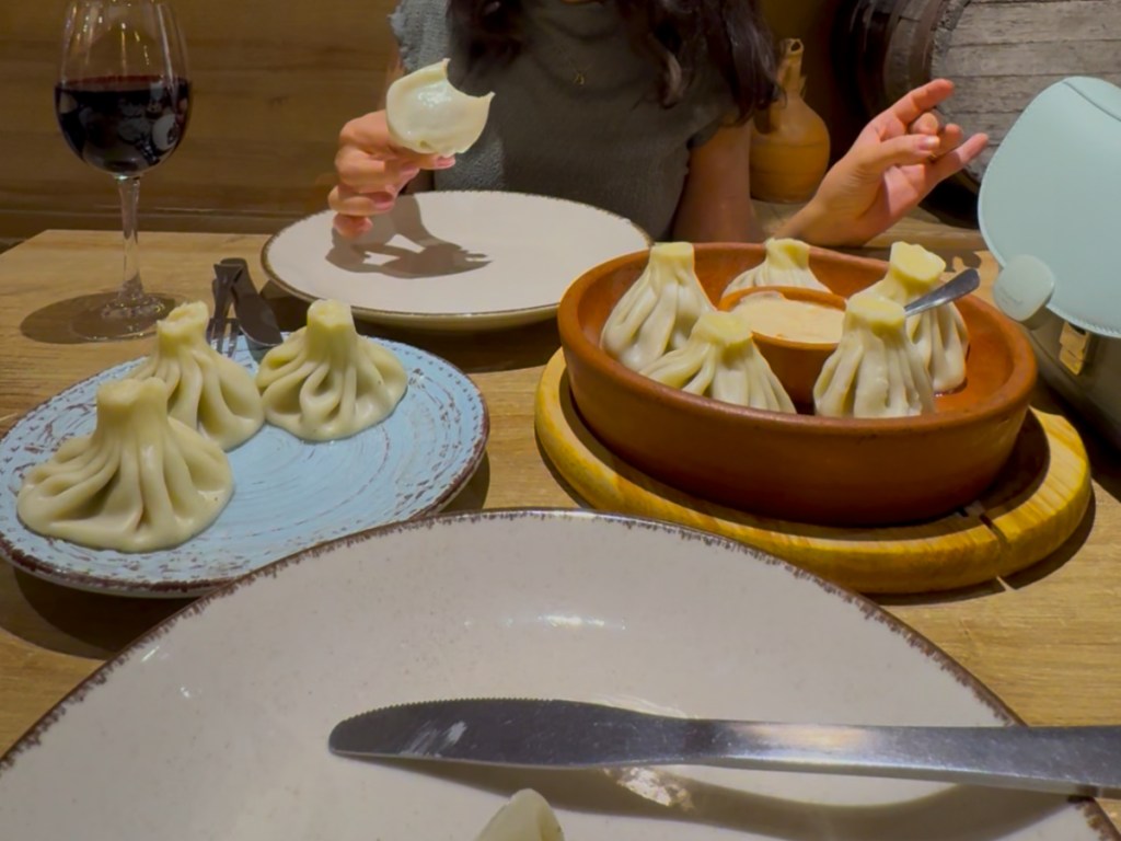 Plate of Khinkali, a traditional Georgian dish